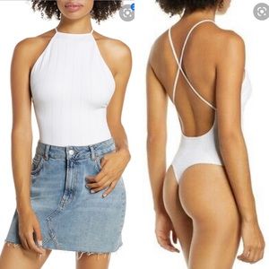 NWT Free People Intimately Bridget Bodysuit White